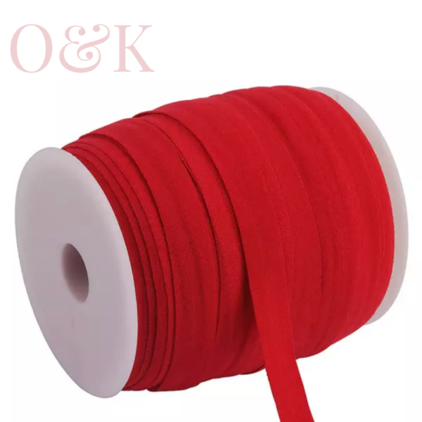 Бейка эластичная 1м., красный, 15 мм., OK-OK-RN33