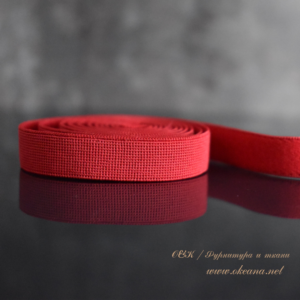 Резинка для стана/бретелей ,10 мм., красный, OK-RE3.1