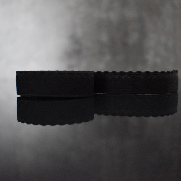 Резинка отделочная с фестонами 12 мм., черный, ОК-BL6