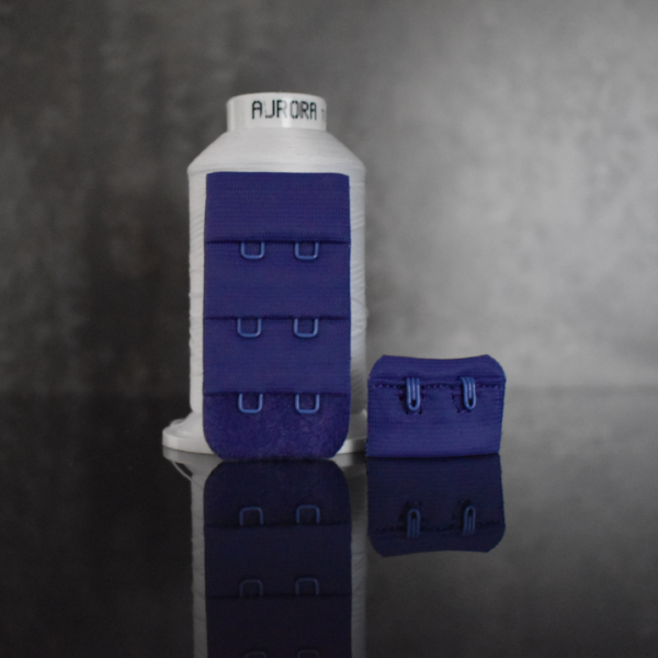 Тканевая застежка 2×3, ночной синий/т.фиолетовый, ОК-SS6