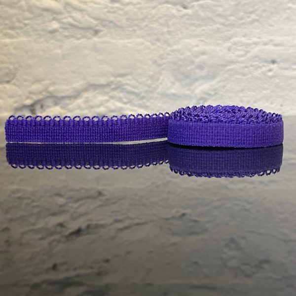 Резинка отделочная (ажурная) 10 мм.,фиолетовый, Ok-Fl25